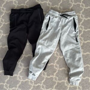 H&M Black and Gray Sweatpants Joggers with Tapered Leg Design
